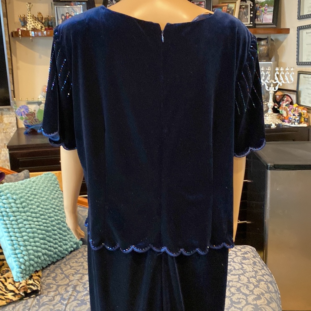 R&M Richard Very Elegant sparkle  Velvet Evening MIDI   Dress size 18W - Picture 13 of 16